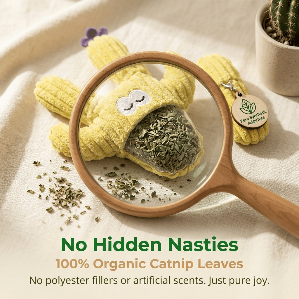 5PC Handmade Soft Cactus Kitten Chew Toys with Natural Catnip