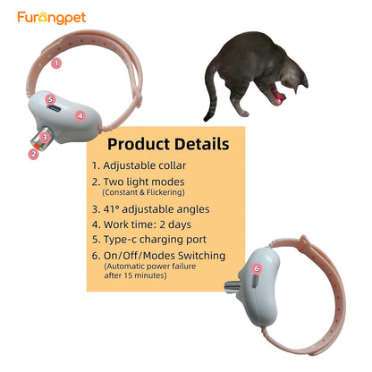 Automatic laser infrared cat collar