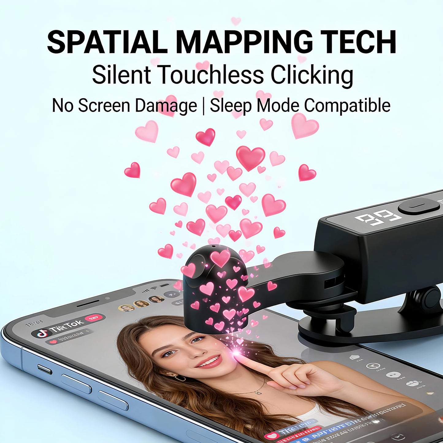Rechargeable Auto Screen Tapper for TikTok, iPhone, iPad & Android, 107 Adjustable Speeds
