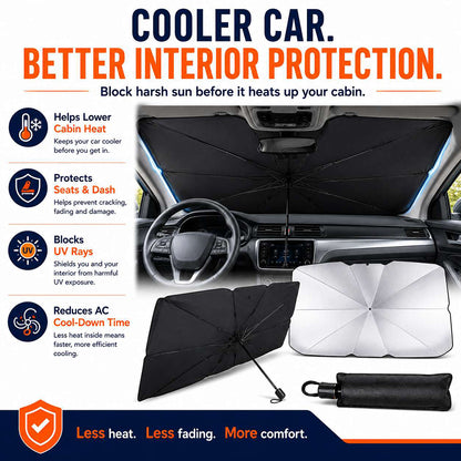 Foldable Car Windshield Sun Shade Umbrella
