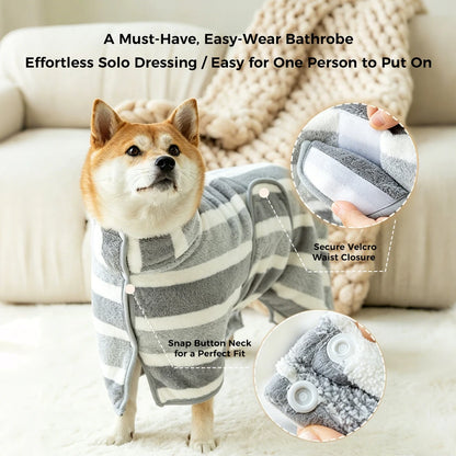 Ultra-Absorbent Dog Bathrobe – Quick Dry & Cozy
