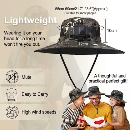 New Ultralight Solar Fan Sun Hat – Lighter Than a Baseball!