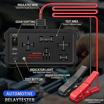 🚘12V/24V Automotive Relay Tester