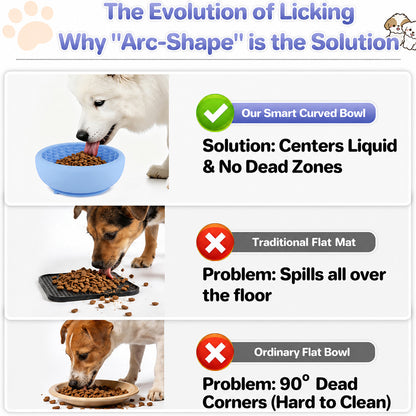 Slow Feeder Bowl for Dogs – Food-Grade Silicone Lick Mat with Suction Cups