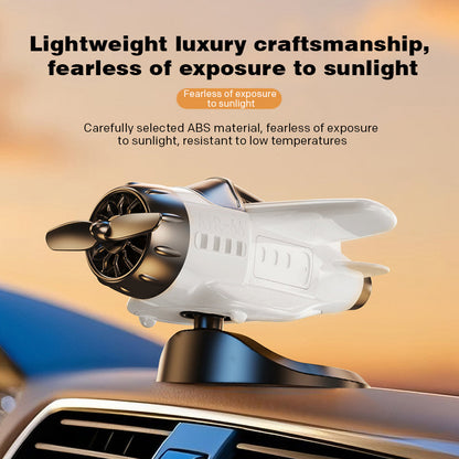 Solar-Powered Plane Car Ornament