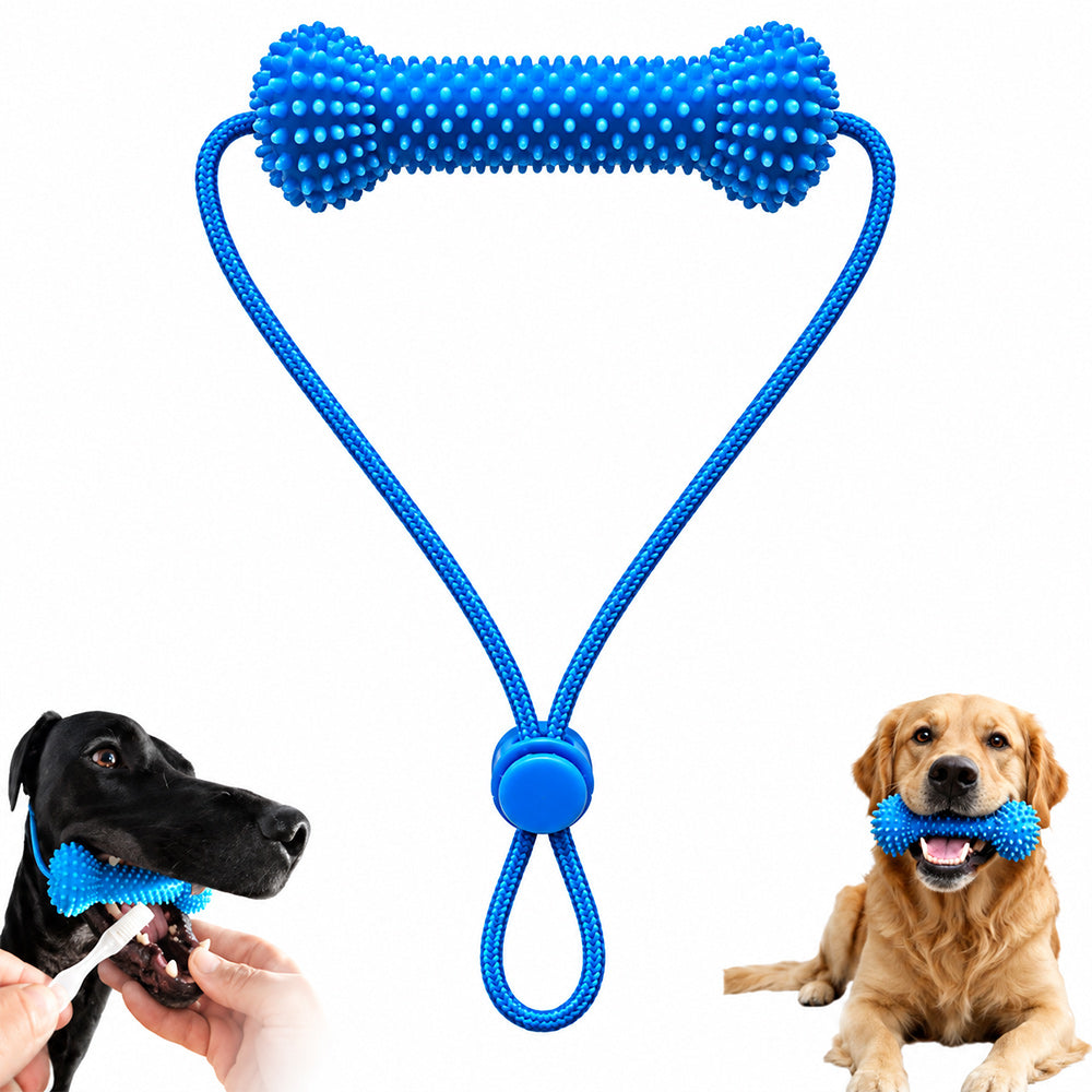 🐶 Adjustable Dog Tooth Cleaning Chew Stick – Durable Rubber Dental Toy for Easy Oral Care