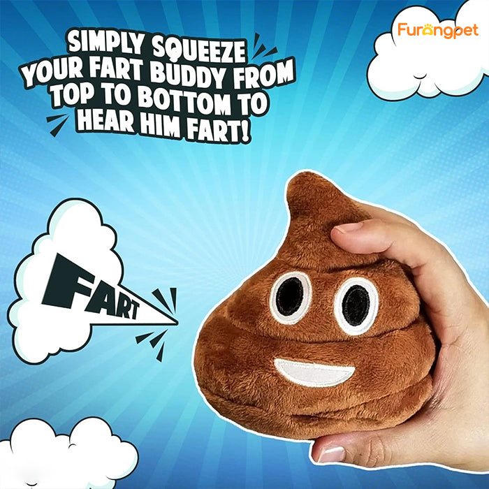 💩🤣 Farting Plush Poop Toy with Sound for Kids & Pets