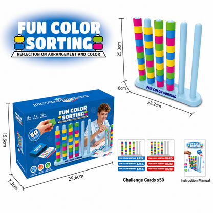 Color Matching Stacking Game — Educational Party Game Toy