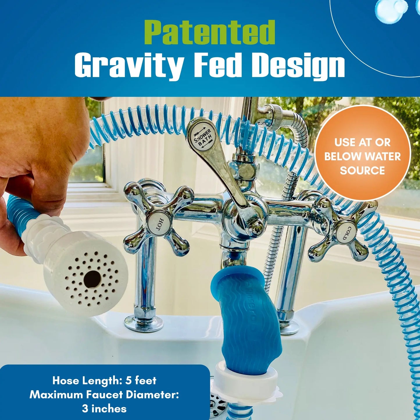 No-Install Tub Faucet Sprayer