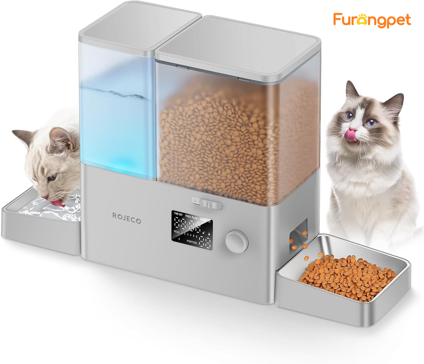 Pet Automatic Cat Feeder and Gravity Water Dispenser