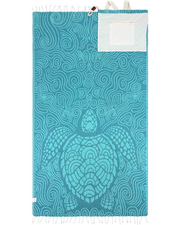 2-in-1 Sand Repellent Towel Backpack, 100% Pure Organic Cotton