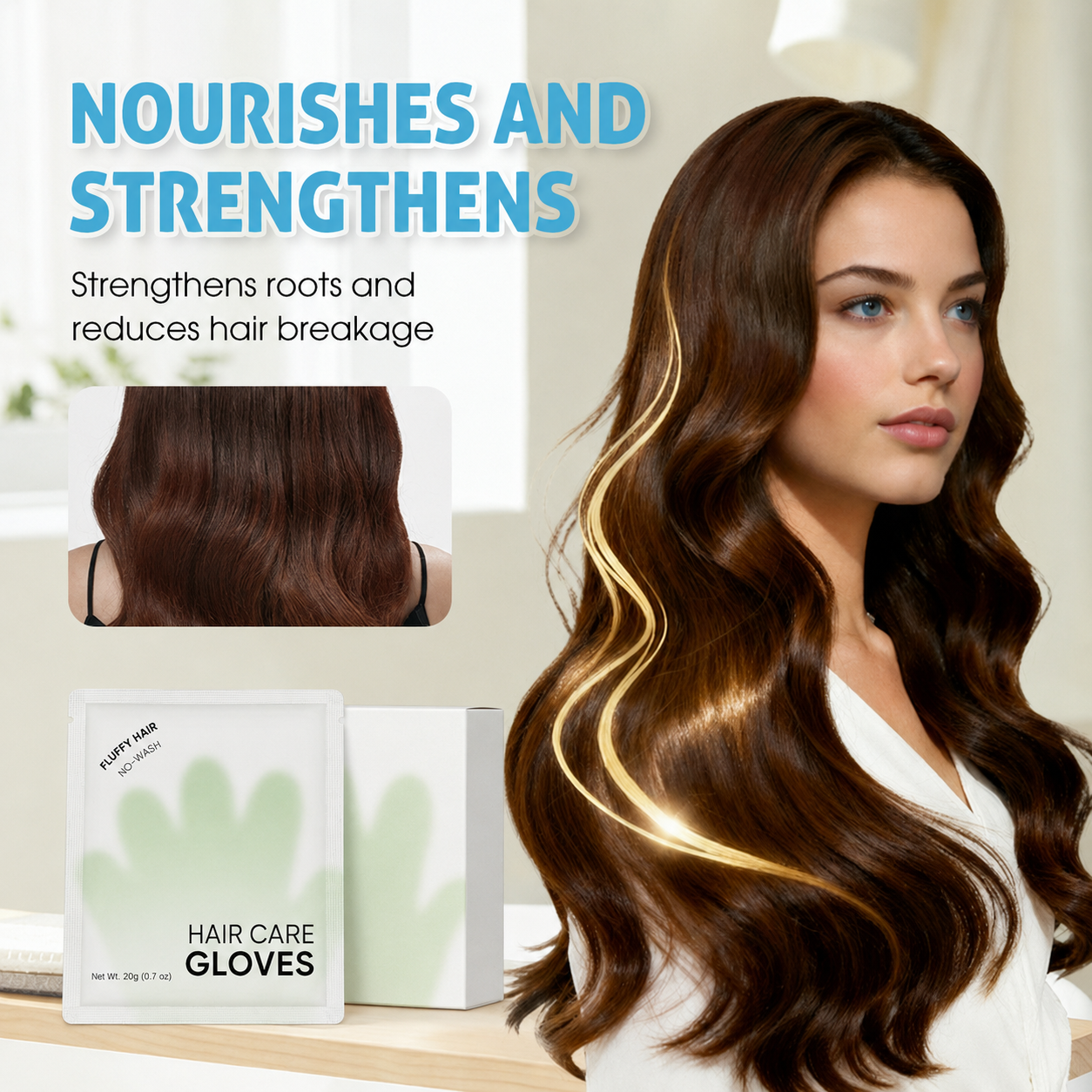 Rinse-Free Hair Cleansing Gloves for Oil Control