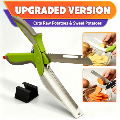 2-in-1 Cutting Board Kitchen Shears with Safety Lock