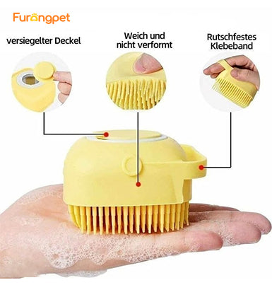 Bathroom Pet Bath Brush Massage Soft Silicone Comb Pet