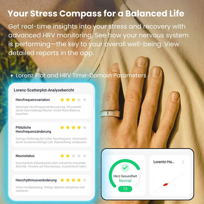 24/7 Health Tracking Smart Ring – Blood Sugar | BP | Sleep | SpO₂ | HRV 📊