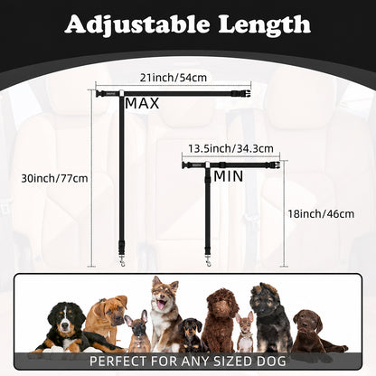 2-in-1 Adjustable Dog Car Seat Belt and Leash