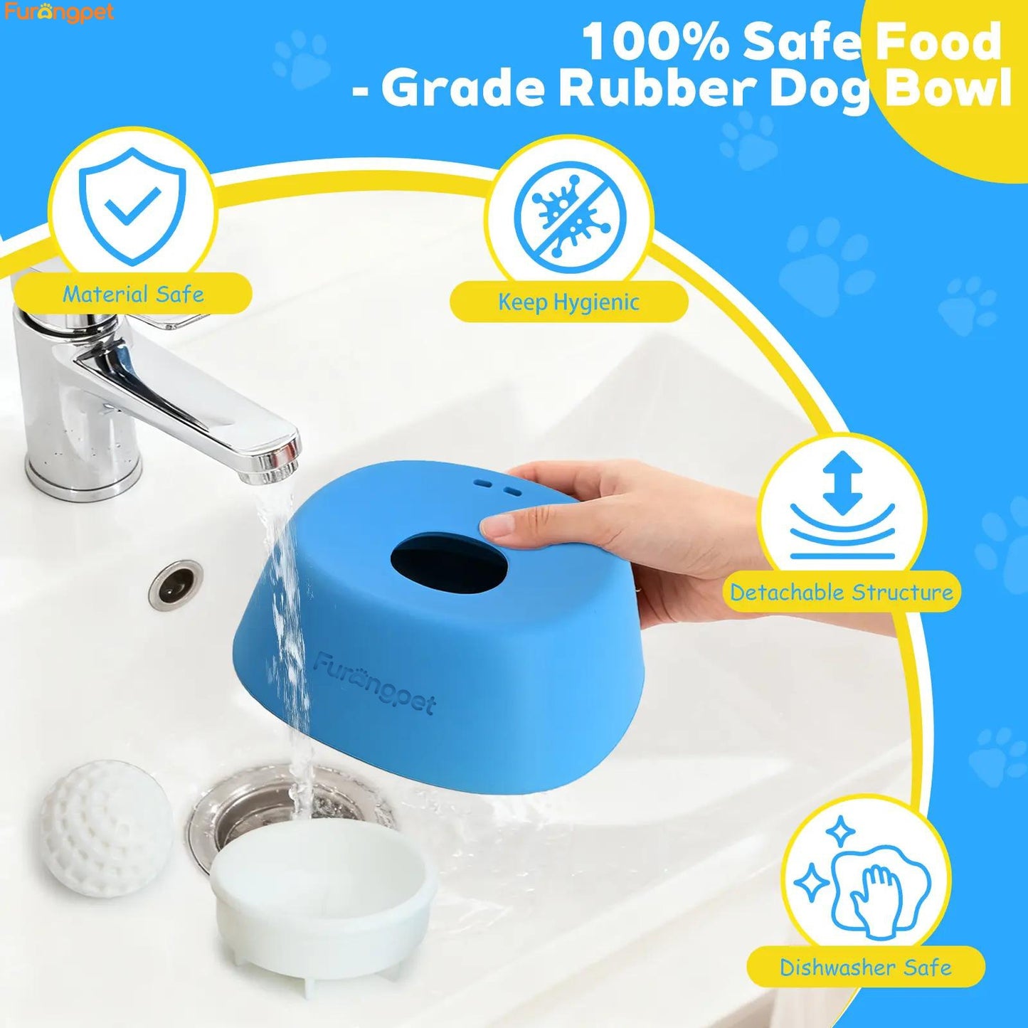 Furongpet™ No-Spill Rolling Ball Dog Licking Bowl for Treats