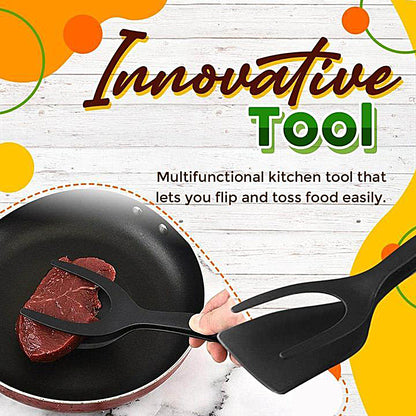 🥩 2-in-1 Spatula Clip – Heat-Resistant Silicone & Non-Slip Handle