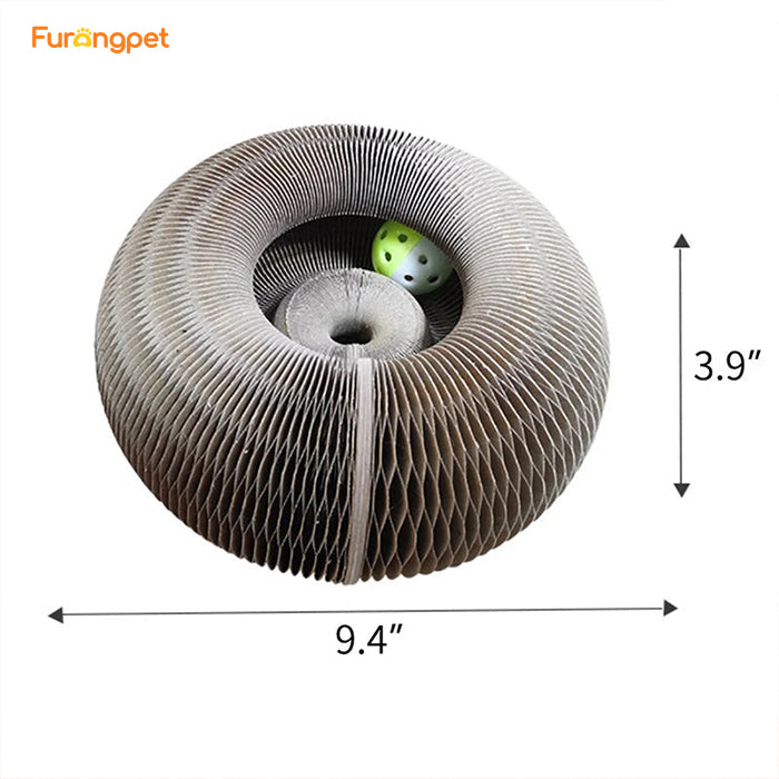 Magic Foldable Cat Scratching Board With Bell Accordion