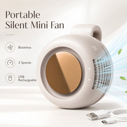 Portable Silent Mini Bladeless Fan Stay Cool Anywhere, Anytime