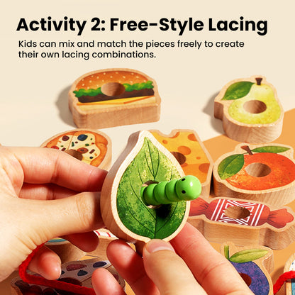 Montessori Caterpillar Lacing Toy