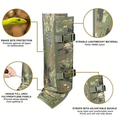 Unisex Outdoor Anti-Snake Gaiters, Durable Fabric for Trekking & Hunt