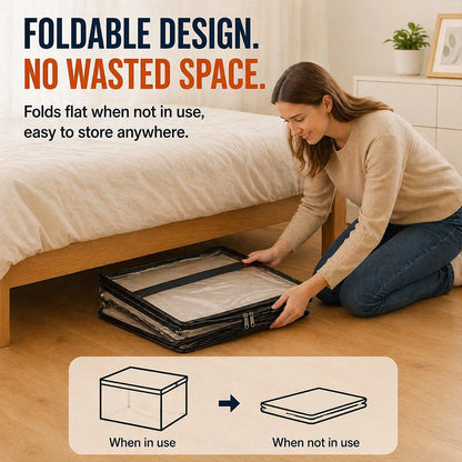 Heavy-Duty Clear Storage Bag for Clothes & Moving