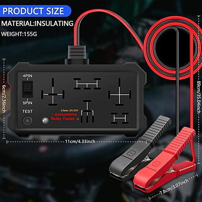 🚘12V/24V Automotive Relay Tester