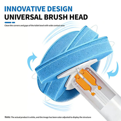 All-in-One Disposable Toilet Brush Set + 32 Extra Refill Heads Included 🧽
