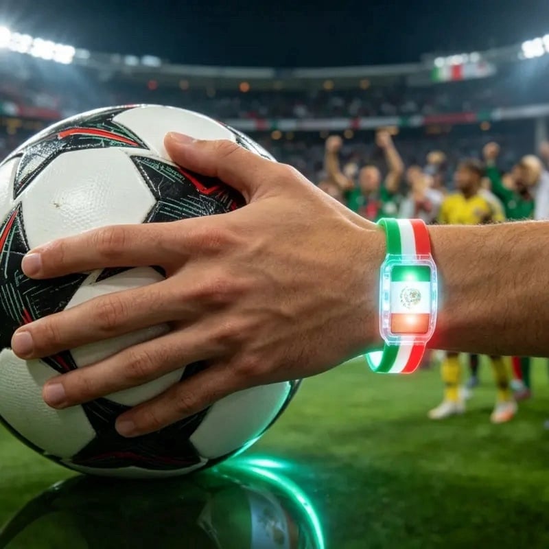 Light-Up Country Flag Bracelets with LED Lights