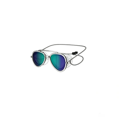 Retro Mirrored Swim Goggles With UV Protection