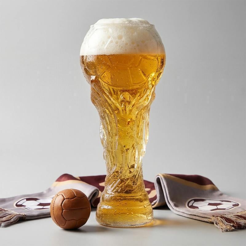 Soccer Trophy Beer Glass | Game Day Gift For Soccer Fans & Beer Lovers