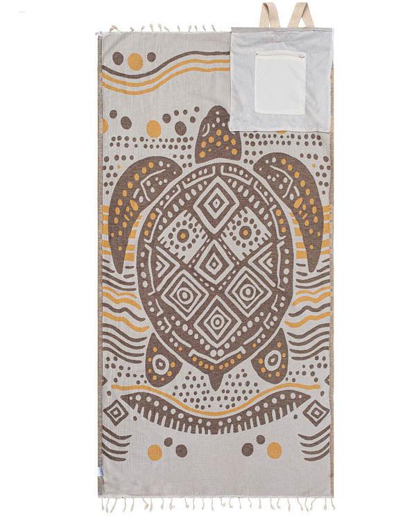 2-in-1 Sand Repellent Towel Backpack, 100% Pure Organic Cotton