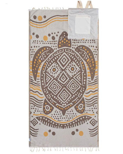 2-in-1 Sand Repellent Towel Backpack, 100% Pure Organic Cotton