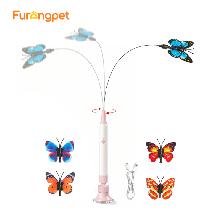 Furongpet™ Interactive Butterfly Wand: Spark Their Hunting Instinct