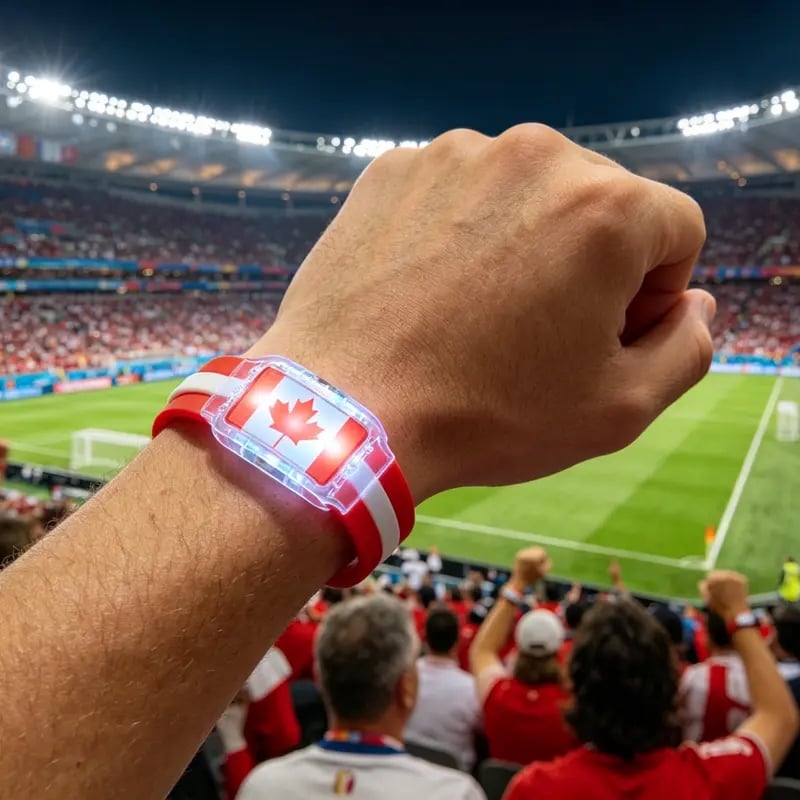 Light-Up Country Flag Bracelets with LED Lights