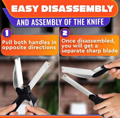 2-in-1 Cutting Board Kitchen Shears with Safety Lock