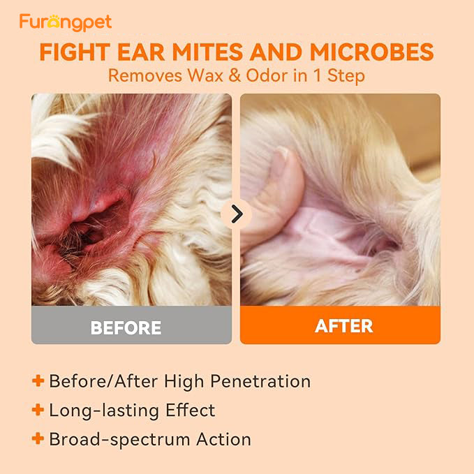 Safe Natural Dog Ear Cleaner for Itching Infection and Odor