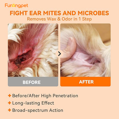 Safe Natural Dog Ear Cleaner for Itching Infection and Odor