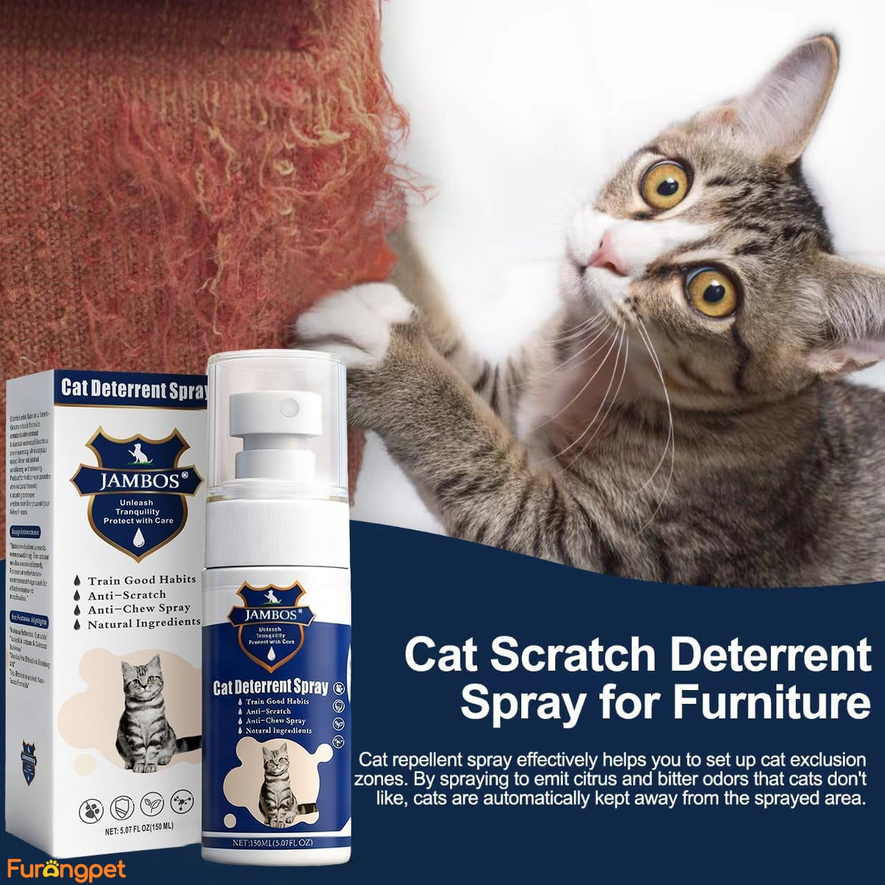 Furongpet™ Cat Training Spray – Stop Scratching, Protect Furniture
