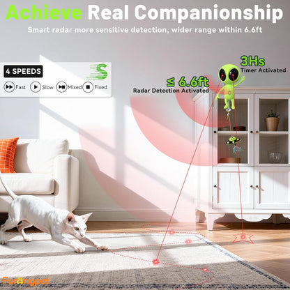 🐱Laser Cat Toys for Indoor Cats🐈2 in 1 Interactive Automatic Dual Laser & Catnip UFO Dangler