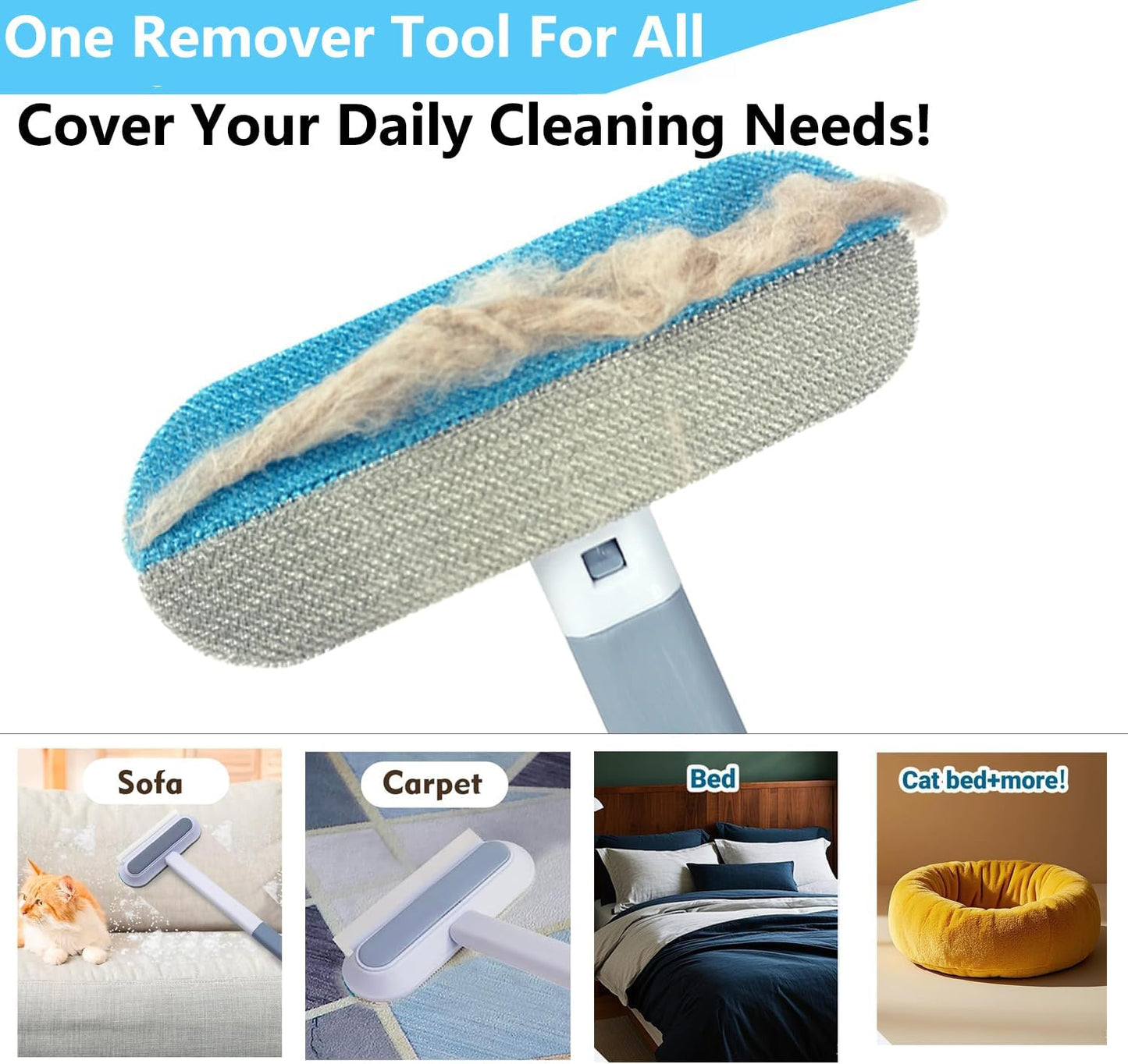 4 in 1 Pet Hair Remover, Reusable