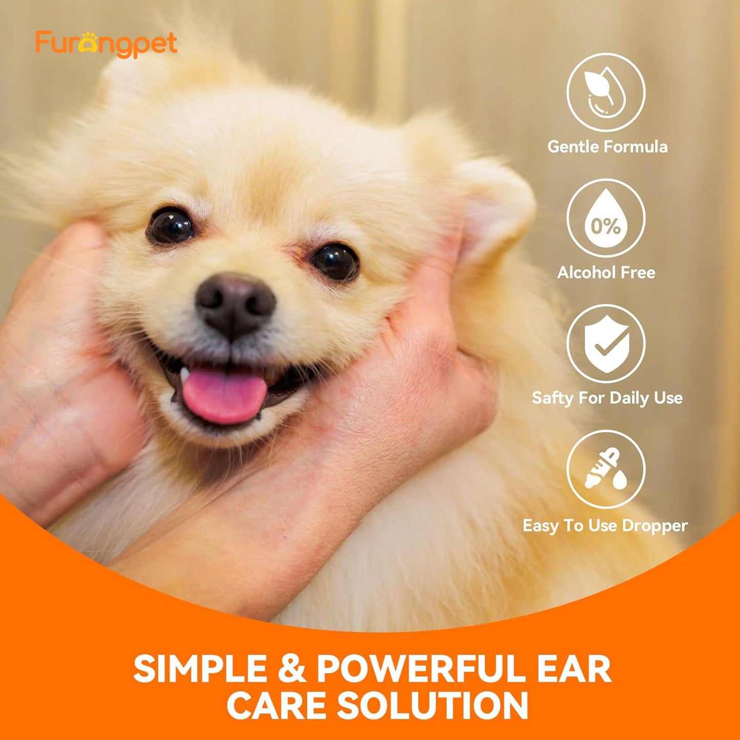 Safe Natural Dog Ear Cleaner for Itching Infection and Odor