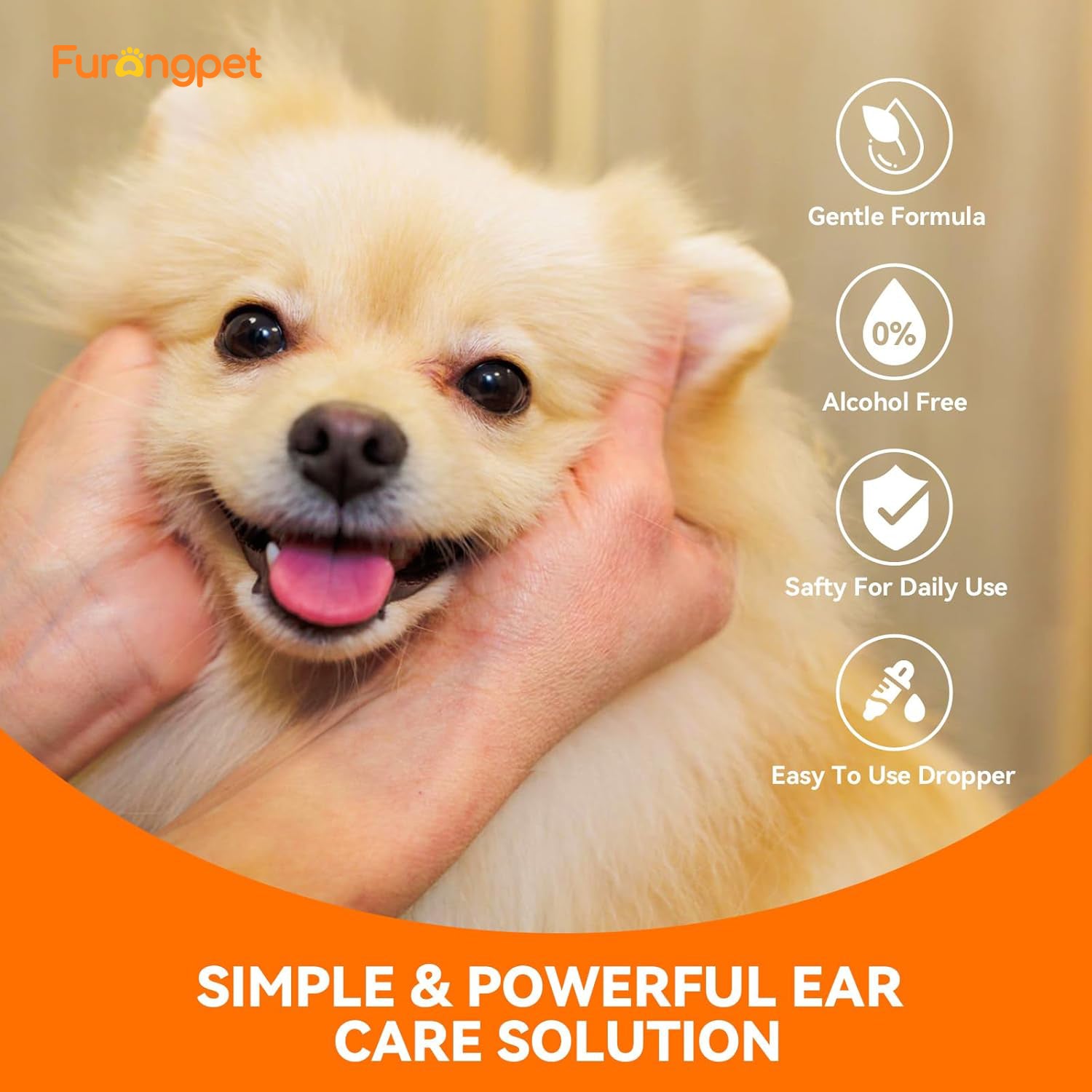 Safe Natural Dog Ear Cleaner for Itching Infection and Odor