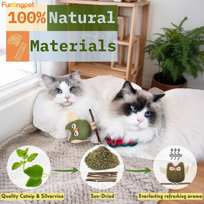 Owl Cat Toy for Self-Amusement and Stress Relief with Catnip