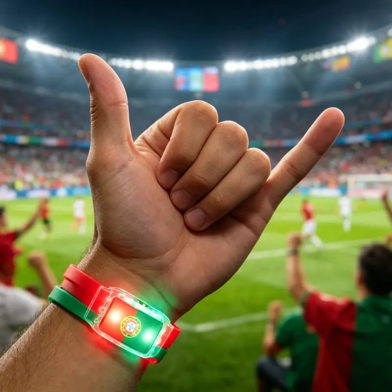 Light-Up Country Flag Bracelets with LED Lights