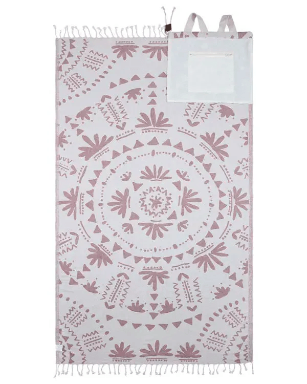 2-in-1 Sand Repellent Towel Backpack, 100% Pure Organic Cotton