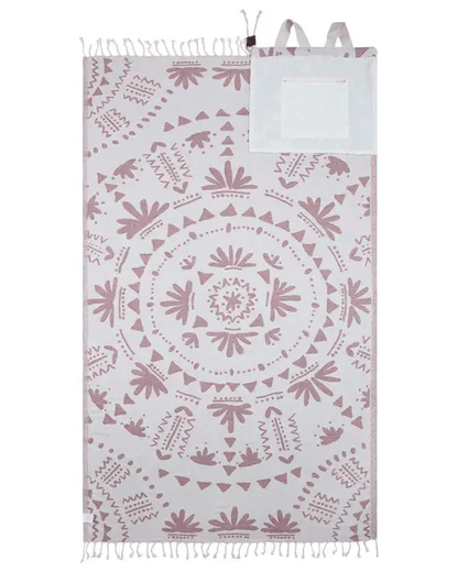 2-in-1 Sand Repellent Towel Backpack, 100% Pure Organic Cotton