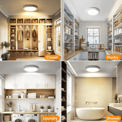 Dimmable rechargeable ceiling light with motion sensor – magnetic & wireless