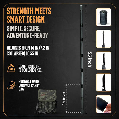 All-in-One Tactical Survival Hiking Stick